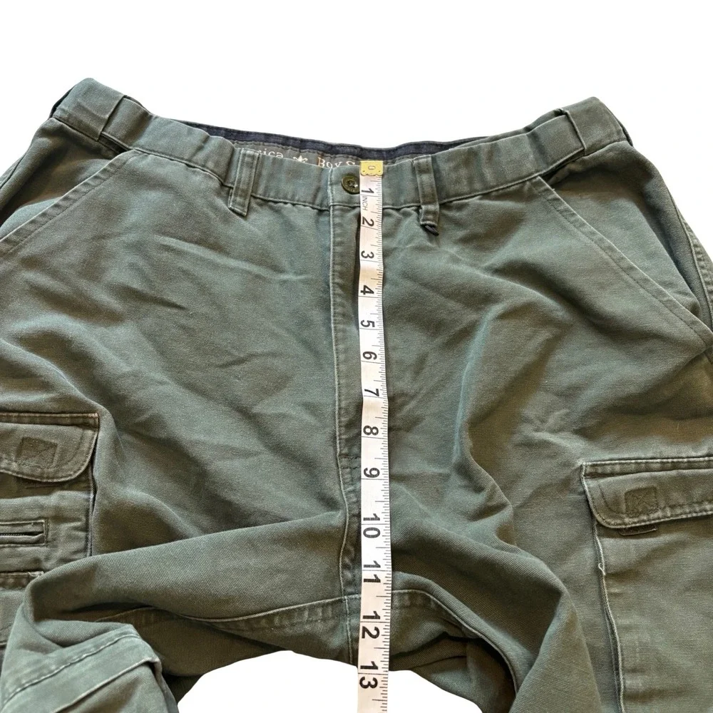 Boy Scouts of America Mens 34 Convertible Cargo Pants Olive Green Zip Off Hiking